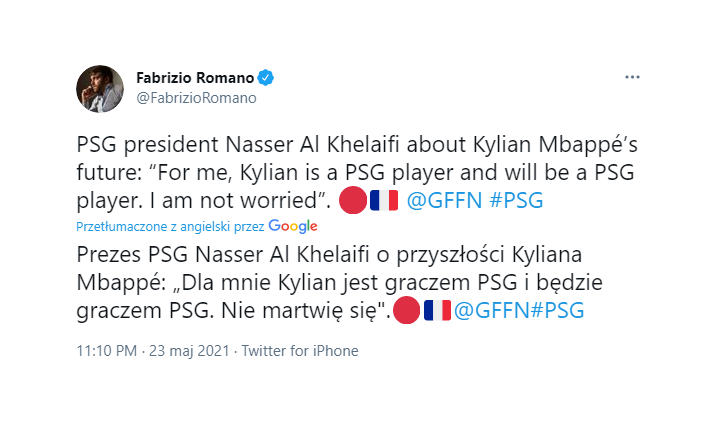 Prezydent PSG po przegraniu mistrzostwa Francji o PRZYSZŁOŚCI Mbappe